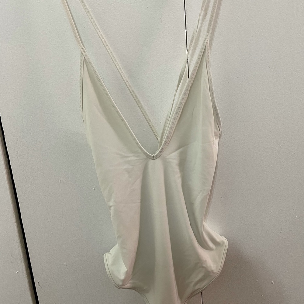 Aerie white bathing suit